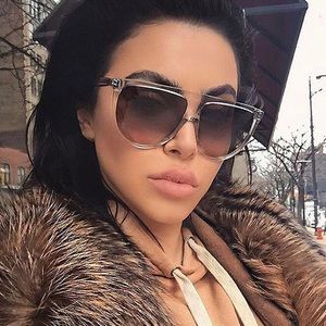 Clear “Clarissa” Thin Shadow Sunglasses